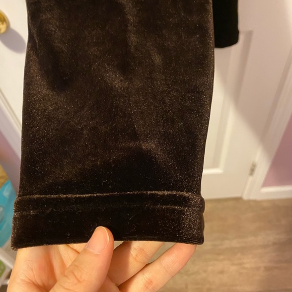 Velvet wide leg cropped pant - Picture 3 of 3